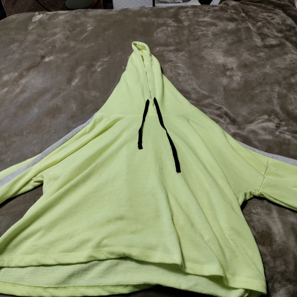 A yellow boss cropped hoodie